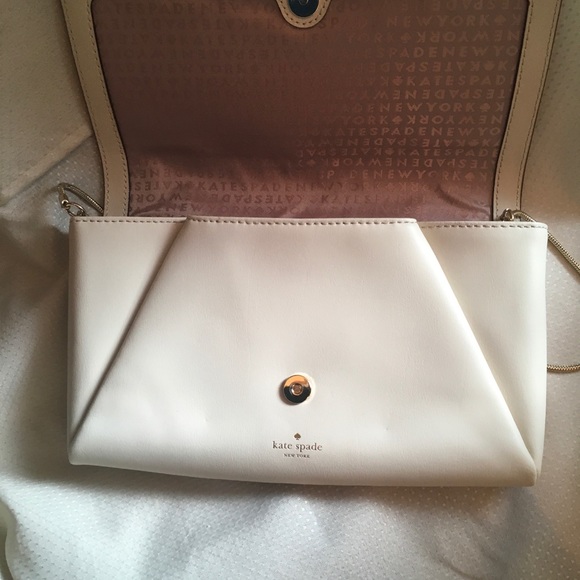 Kate Spade NY Hanley Camden Way Cream color genuine Leather Shoulder Bag - Picture 5 of 15